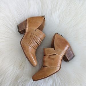 Bed Stu Women's Trough Slip-On Loafer Ankle Boots Rustic Sand tan brown size 7